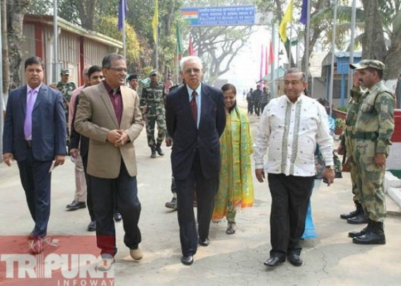 Bangladesh High Commissioner visits Indo-Bangla border at Akhaura : Indo-Bangla co-operation peaks new high